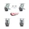 Service Caster 5 Inch Thermoplastic Rubber Caster Set with 2 Brakes/Swivel Lock 2 Rigid SCC SCC-30CS520-TPRBD-TLB-BSL-2-R-2 - alternate 5